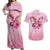 Faith Hope Love Butterfly Ribbon Personalised Couples Matching Off Shoulder Maxi Dress and Hawaiian Shirt