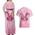 Faith Hope Love Butterfly Ribbon Personalised Couples Matching Off Shoulder Maxi Dress and Hawaiian Shirt