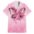 Faith Hope Love Butterfly Ribbon Personalised Family Matching Off Shoulder Short Dress and Hawaiian Shirt