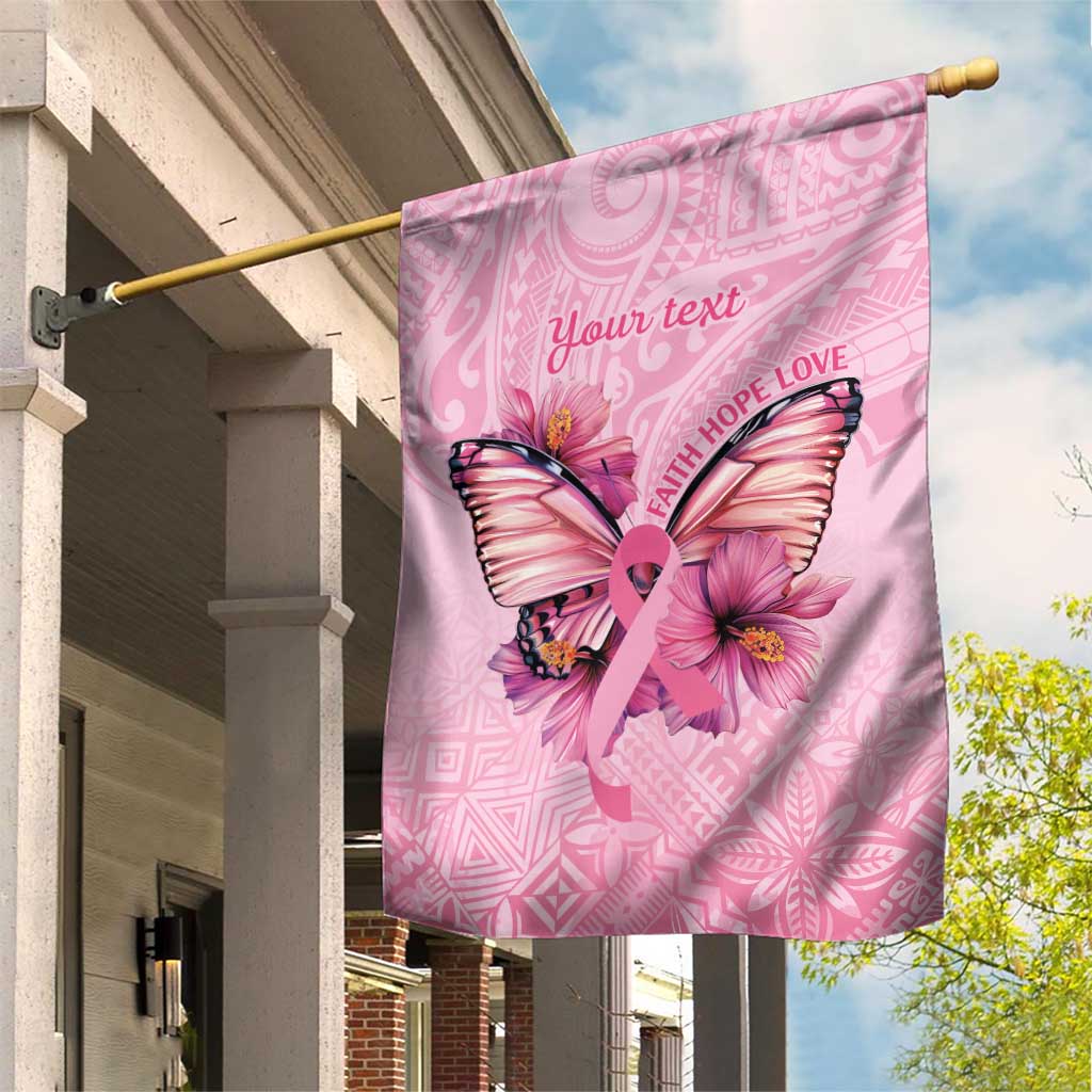 Faith Hope Love Butterfly Ribbon Personalised Garden Flag