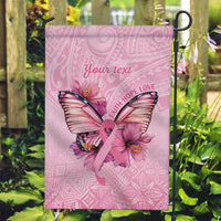 Faith Hope Love Butterfly Ribbon Personalised Garden Flag LT9 Garden Flag Pink - Polynesian Pride