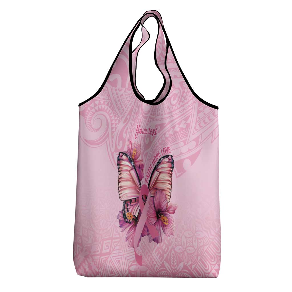 Faith Hope Love Butterfly Ribbon Personalised Grocery Bag LT9 - Polynesian Pride