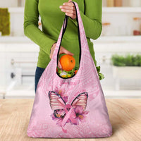 Faith Hope Love Butterfly Ribbon Personalised Grocery Bag LT9 - Polynesian Pride