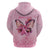 Faith Hope Love Butterfly Ribbon Personalised Hoodie