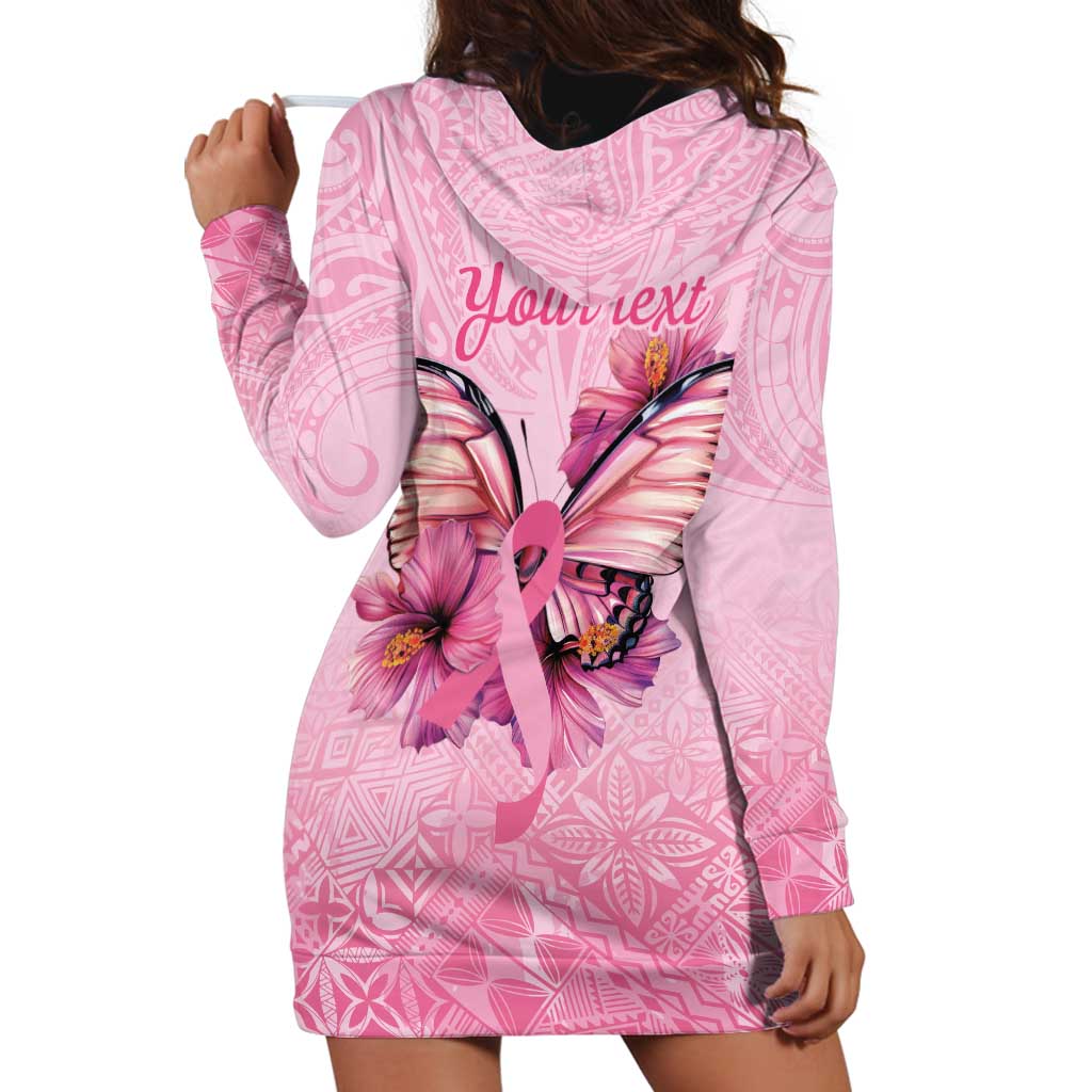 Faith Hope Love Butterfly Ribbon Personalised Hoodie Dress LT9 - Polynesian Pride