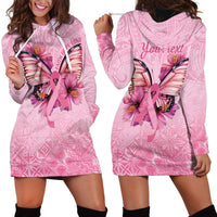 Faith Hope Love Butterfly Ribbon Personalised Hoodie Dress LT9 - Polynesian Pride