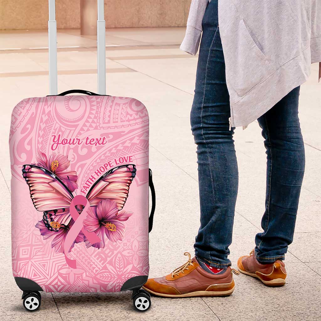 Faith Hope Love Butterfly Ribbon Personalised Luggage Cover