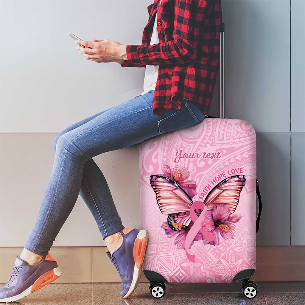 Faith Hope Love Butterfly Ribbon Personalised Luggage Cover LT9 - Polynesian Pride