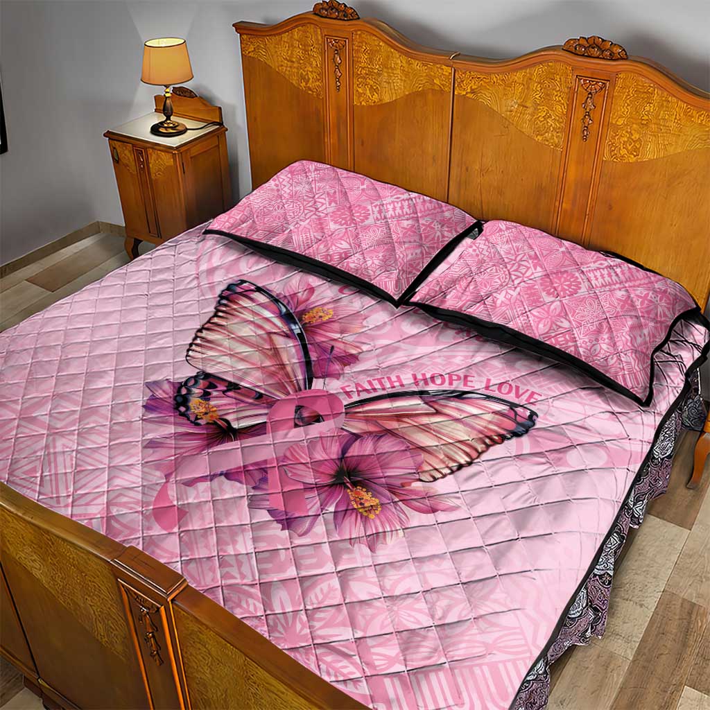 Faith Hope Love Butterfly Ribbon Personalised Quilt Bed Set LT9 - Polynesian Pride