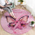 Faith Hope Love Butterfly Ribbon Personalised Round Carpet