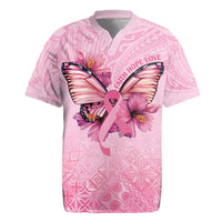Faith Hope Love Butterfly Ribbon Personalised Rugby Jersey LT9 Pink - Polynesian Pride