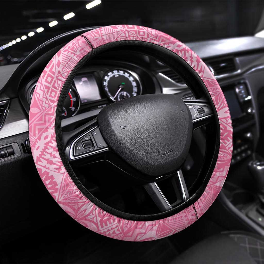 Faith Hope Love Butterfly Ribbon Steering Wheel Cover LT9 Universal Fit Pink - Polynesian Pride