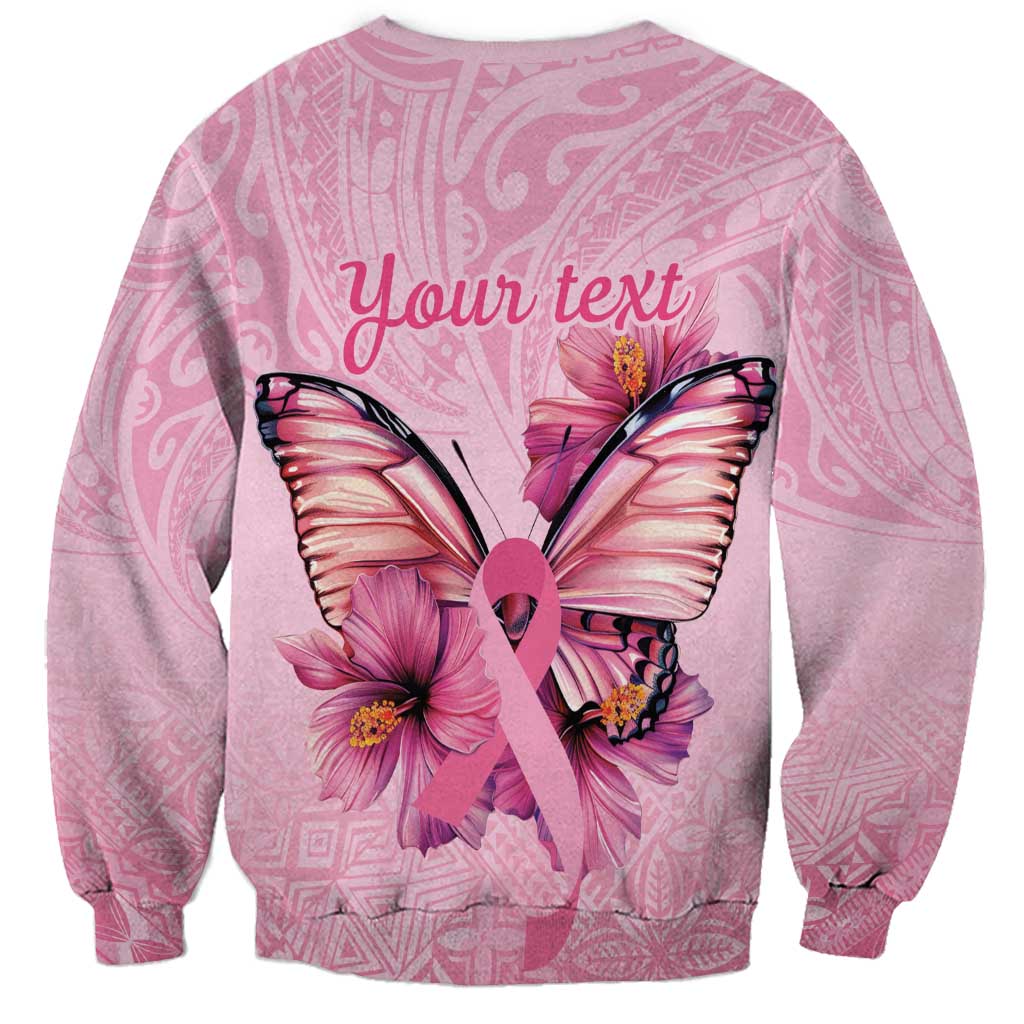 Faith Hope Love Butterfly Ribbon Personalised Sweatshirt LT9 - Polynesian Pride