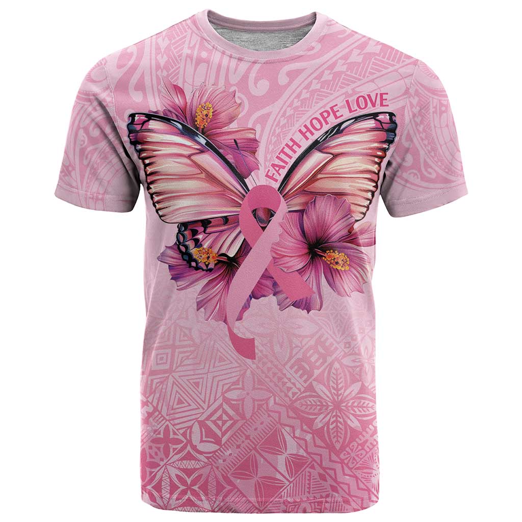 Faith Hope Love Butterfly Ribbon Personalised T Shirt