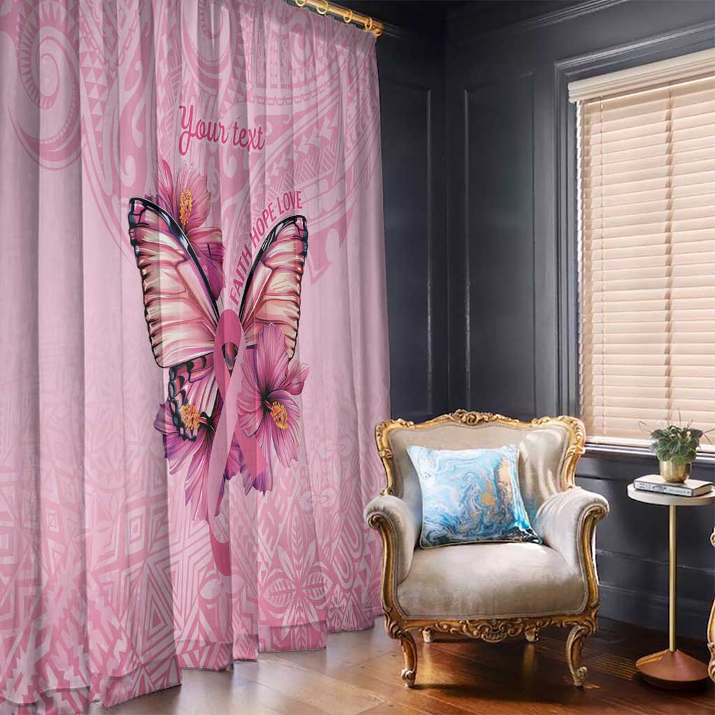Faith Hope Love Butterfly Ribbon Personalised Window Curtain LT9 - Polynesian Pride