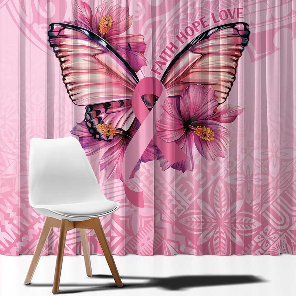 Faith Hope Love Butterfly Ribbon Personalised Window Curtain LT9 - Polynesian Pride