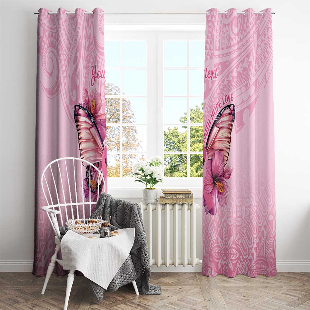 Faith Hope Love Butterfly Ribbon Personalised Window Curtain LT9 - Polynesian Pride