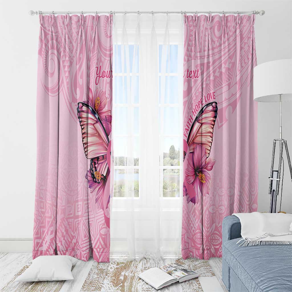 Faith Hope Love Butterfly Ribbon Personalised Window Curtain LT9 - Polynesian Pride