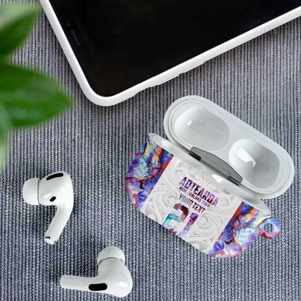 Custom New Zealand Aotearoa AirPods Case Pink Maori Paua Shell Indigenous - Polynesian Pride
