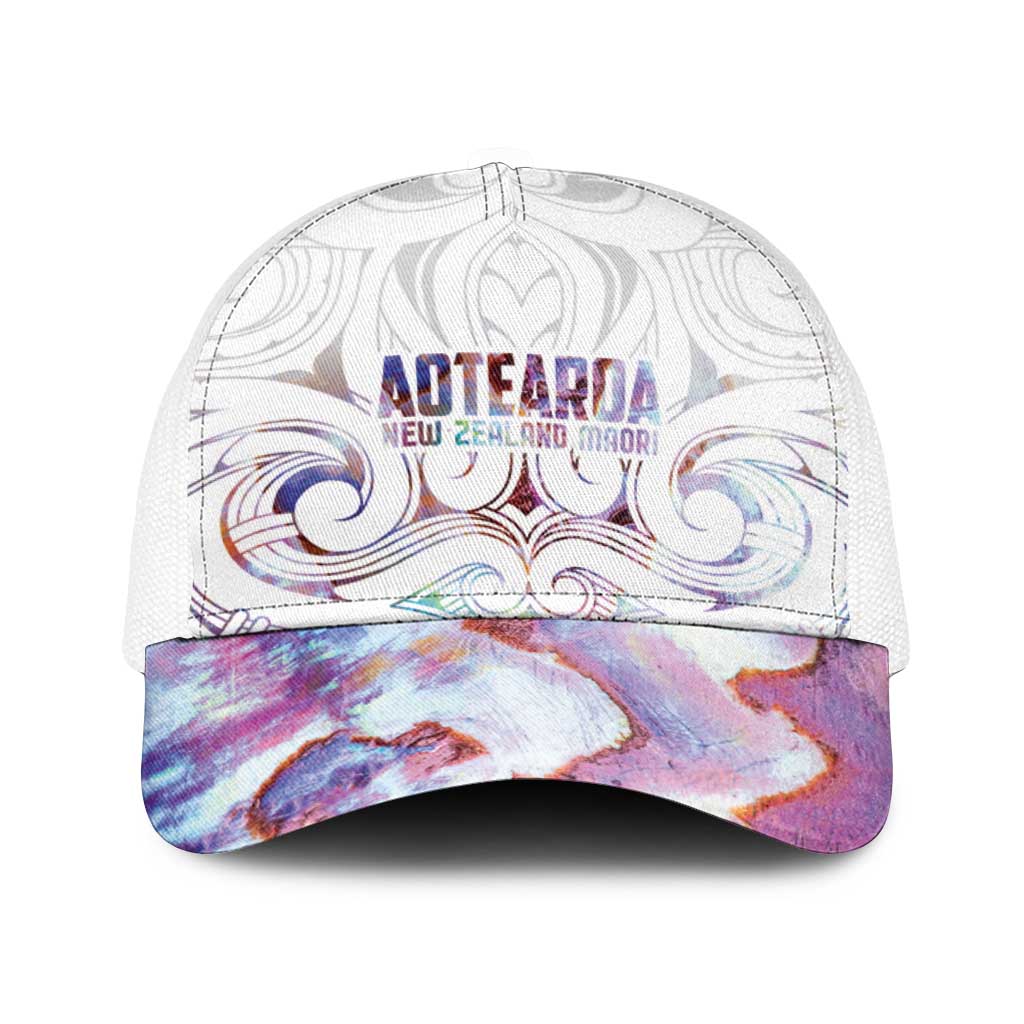New Zealand Aotearoa Baseball Net Cap Pink Maori Papua Shell Indigenous - Polynesian Pride