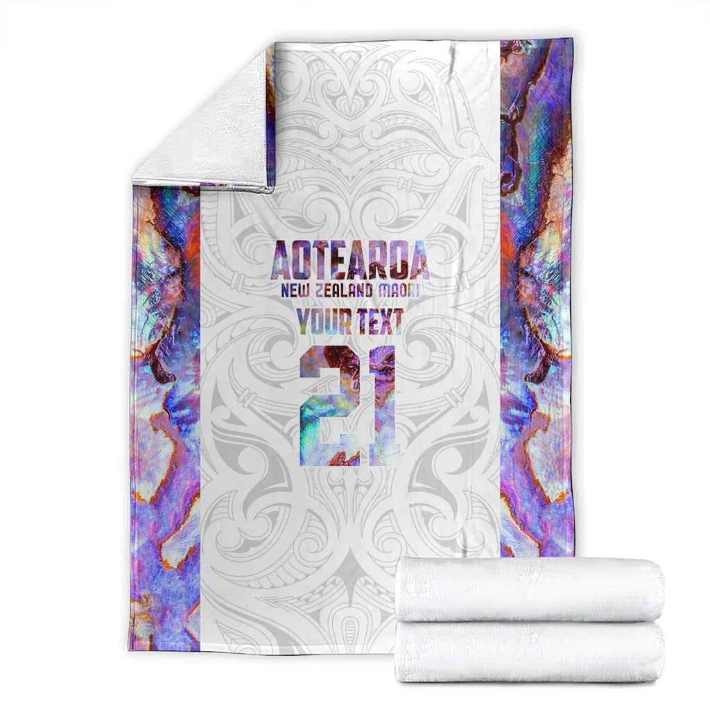 Custom New Zealand Aotearoa Blanket Pink Maori Paua Shell Indigenous - Polynesian Pride