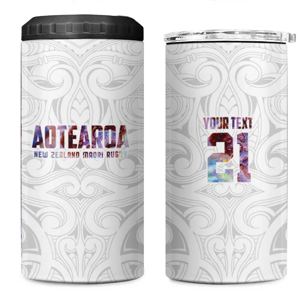 Custom New Zealand Aotearoa 4 in 1 Can Cooler Tumbler Pink Maori Paua Shell Indigenous - Polynesian Pride