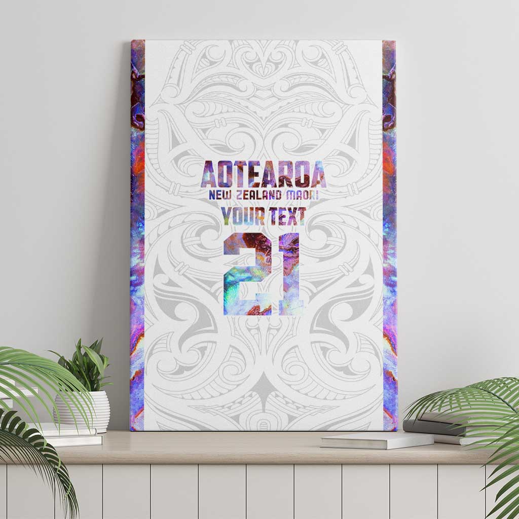 Custom New Zealand Aotearoa Canvas Wall Art Pink Maori Paua Shell Indigenous - Polynesian Pride