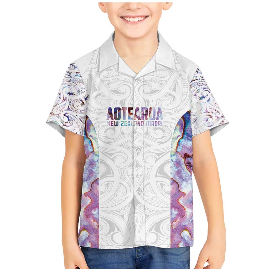 Custom New Zealand Aotearoa Family Matching Mermaid Dress and Hawaiian Shirt Pink Maori Paua Shell Indigenous - Polynesian Pride