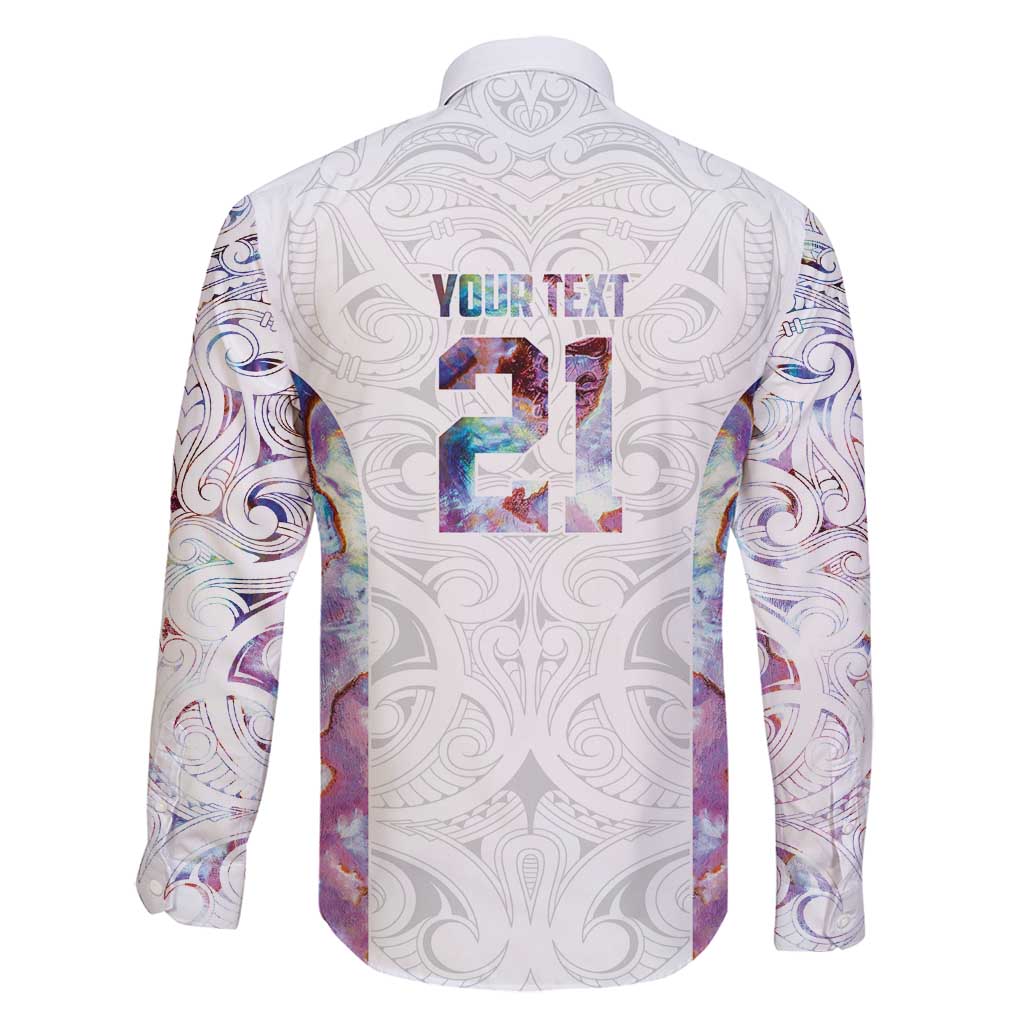 Custom New Zealand Aotearoa Family Matching Puletasi and Hawaiian Shirt Pink Maori Paua Shell Indigenous - Polynesian Pride