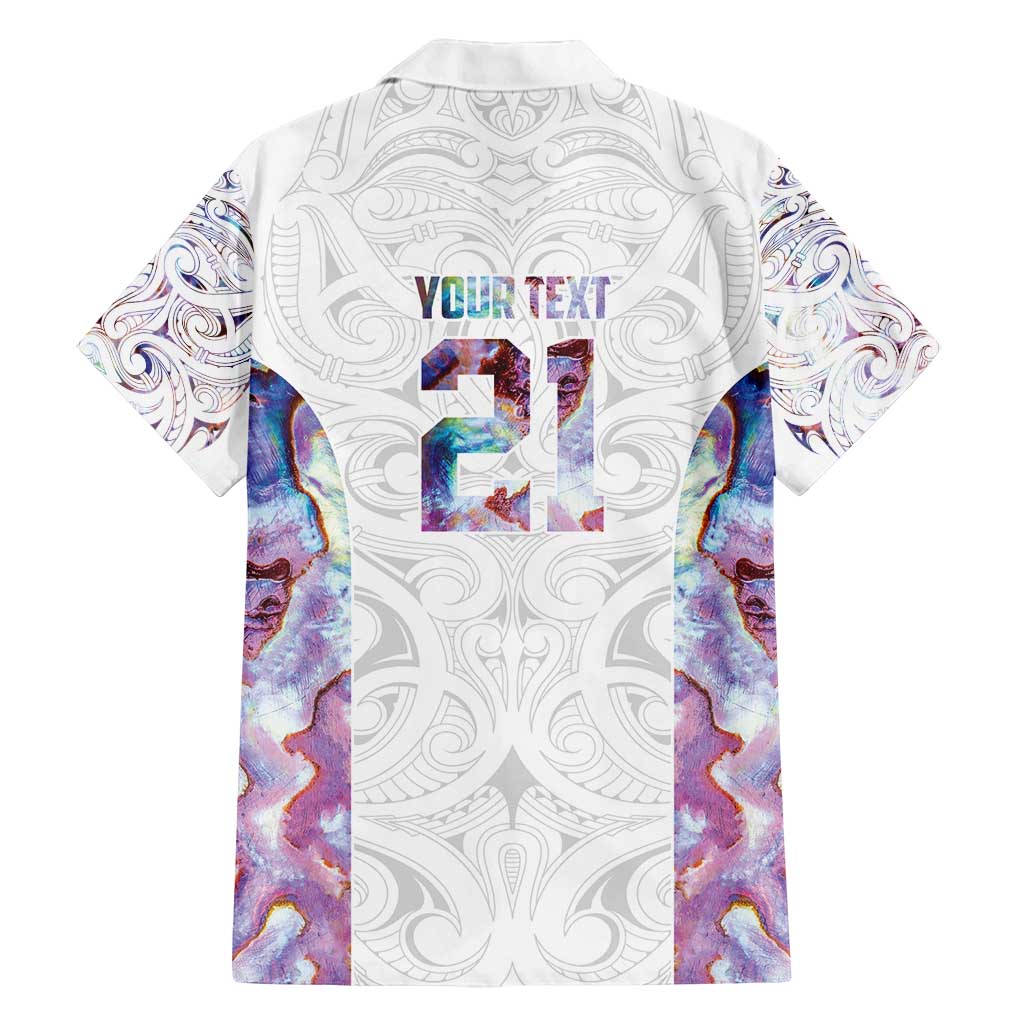 Custom New Zealand Aotearoa Family Matching Summer Maxi Dress and Hawaiian Shirt Pink Maori Paua Shell Indigenous - Polynesian Pride