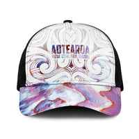 New Zealand Aotearoa Mesh Trucker Cap Pink Maori Papua Shell Indigenous - Polynesian Pride