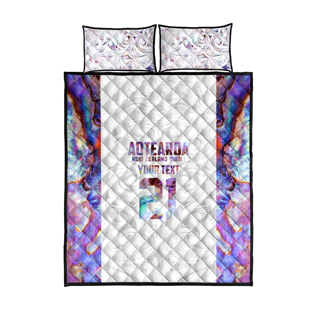 Custom New Zealand Aotearoa Quilt Bed Set Pink Maori Paua Shell Indigenous - Polynesian Pride
