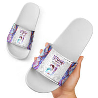 Custom New Zealand Aotearoa Slide Sandals Pink Maori Paua Shell Indigenous - Polynesian Pride