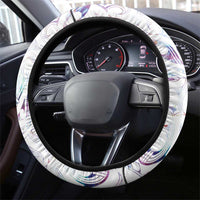 New Zealand Aotearoa Steering Wheel Cover Pink Maori Paua Shell Indigenous - Polynesian Pride