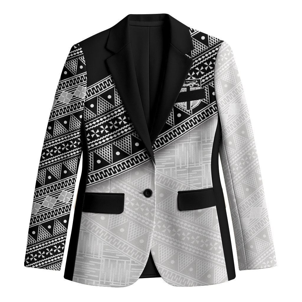 2026 Autumn Rugby Nations Fiji Custom Blazer Fijian Tapa Tribal Lauhala Inspired LT9 Unisex Black - Polynesian Pride