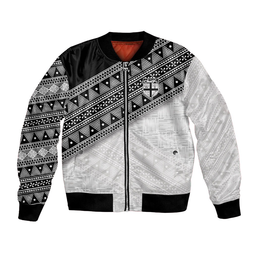 2026 Autumn Rugby Nations Fiji Custom Bomber Jacket Fijian Tapa Tribal Lauhala Inspired