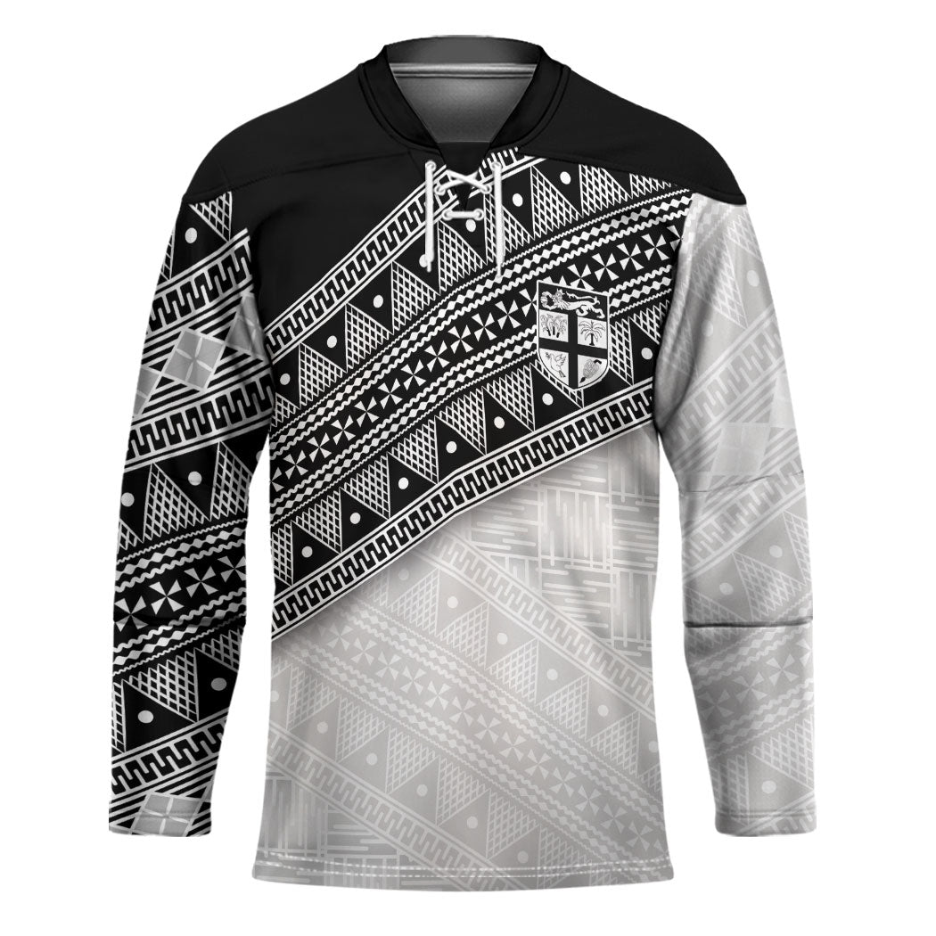 2026 Autumn Rugby Nations Fiji Custom Hockey Jersey Fijian Tapa Tribal Lauhala Inspired