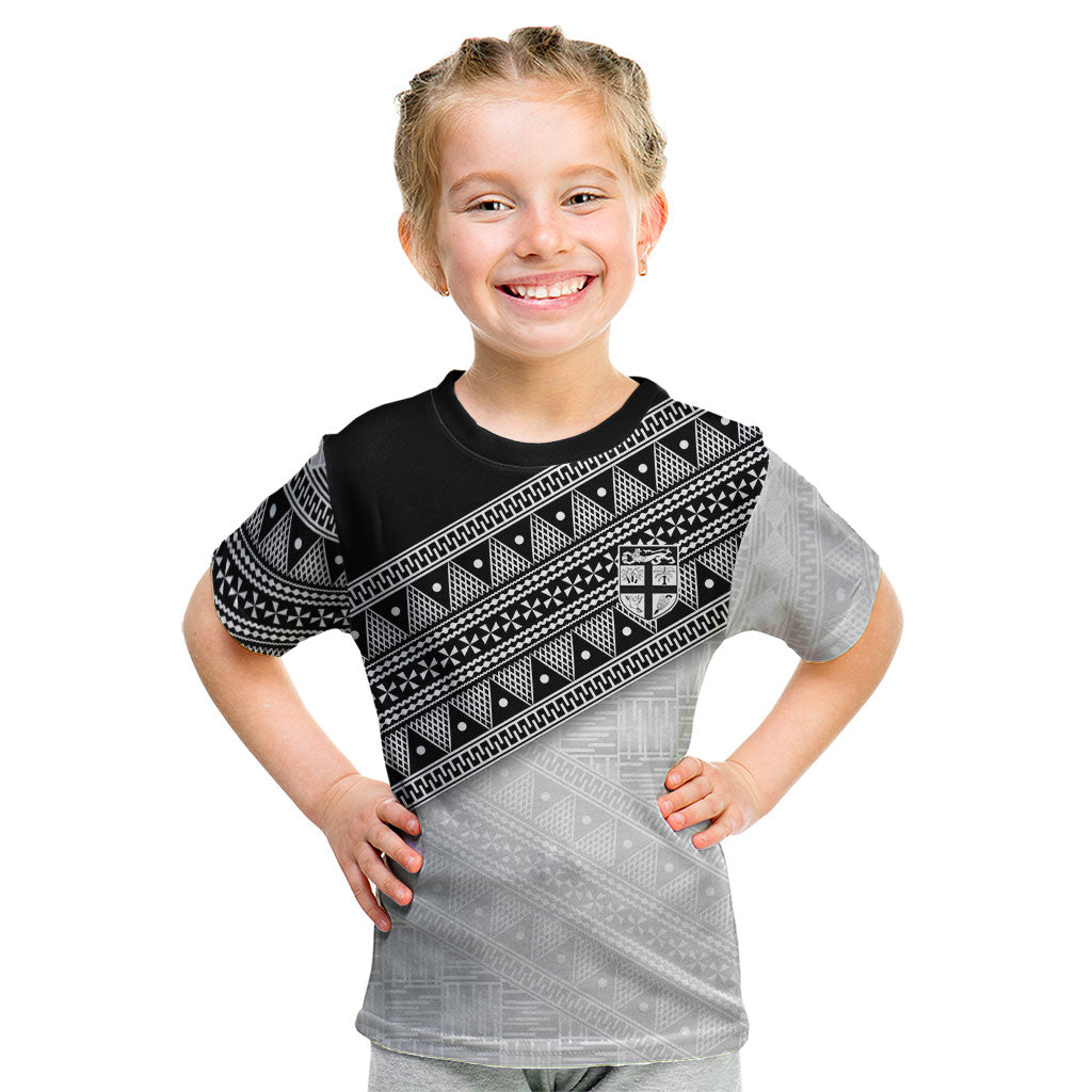 2026 Autumn Rugby Nations Fiji Custom Kid T Shirt Fijian Tapa Tribal Lauhala Inspired