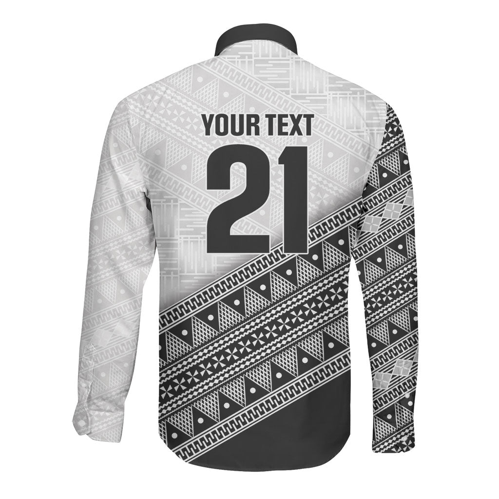2026 Autumn Rugby Nations Fiji Custom Long Sleeve Button Shirt Fijian Tapa Tribal Lauhala Inspired LT9 - Polynesian Pride