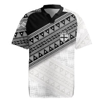 2026 Autumn Rugby Nations Fiji Custom Rugby Jersey Fijian Tapa Tribal Lauhala Inspired LT9 Black - Polynesian Pride