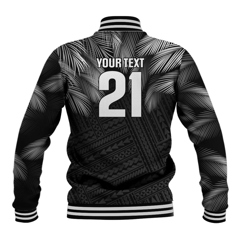 2026 Autumn Rugby Nations Fiji Custom Baseball Jacket Fijian Palm Leaf Tapa Tribal Inspired LT9 - Polynesian Pride