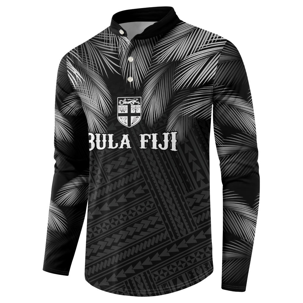 2026 Autumn Rugby Nations Fiji Custom Button Sweatshirt Fijian Palm Leaf Tapa Tribal Inspired LT9 - Polynesian Pride