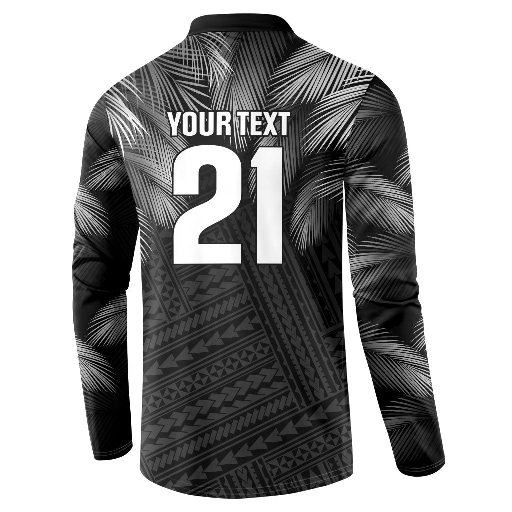 2026 Autumn Rugby Nations Fiji Custom Button Sweatshirt Fijian Palm Leaf Tapa Tribal Inspired LT9 - Polynesian Pride