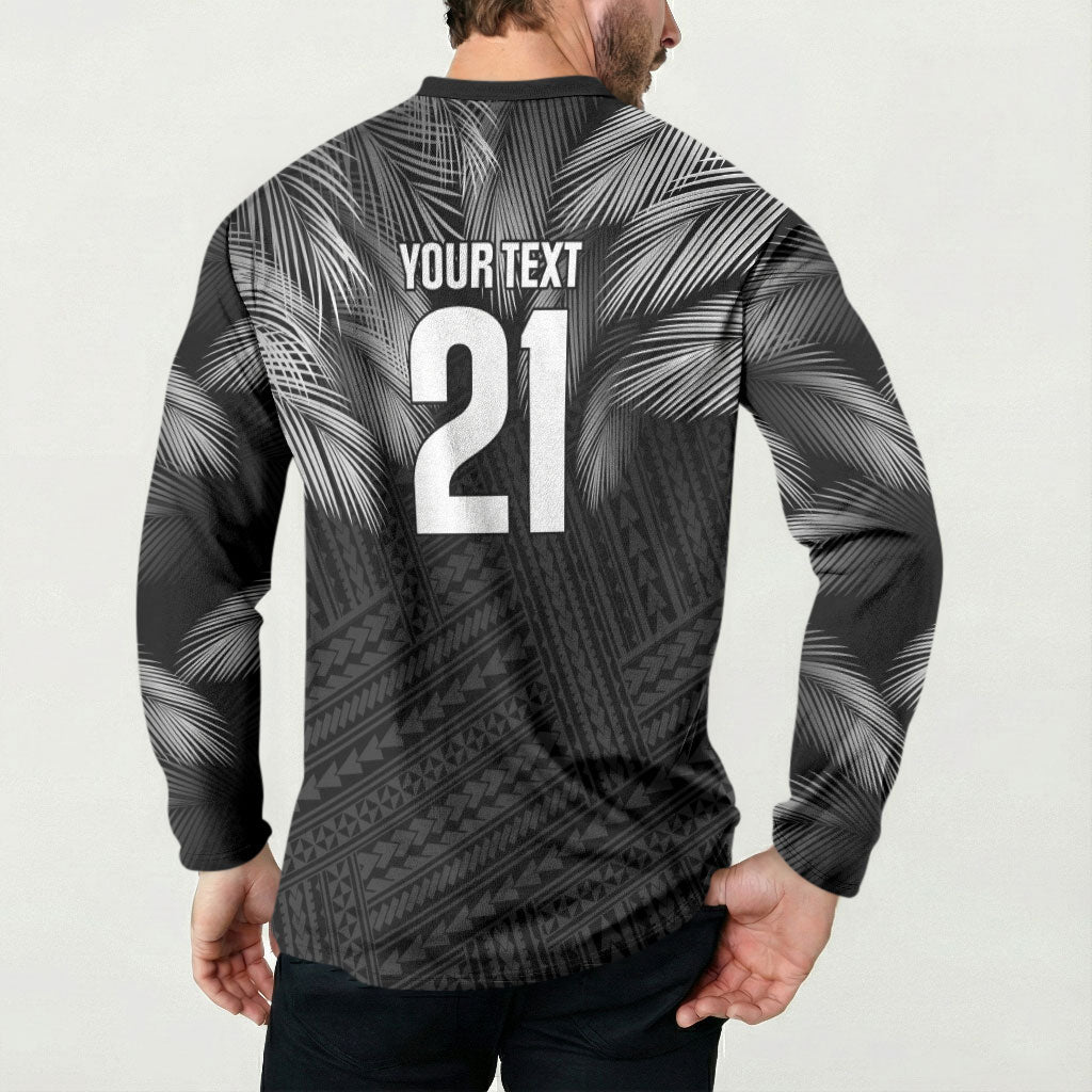 2026 Autumn Rugby Nations Fiji Custom Button Sweatshirt Fijian Palm Leaf Tapa Tribal Inspired LT9 - Polynesian Pride