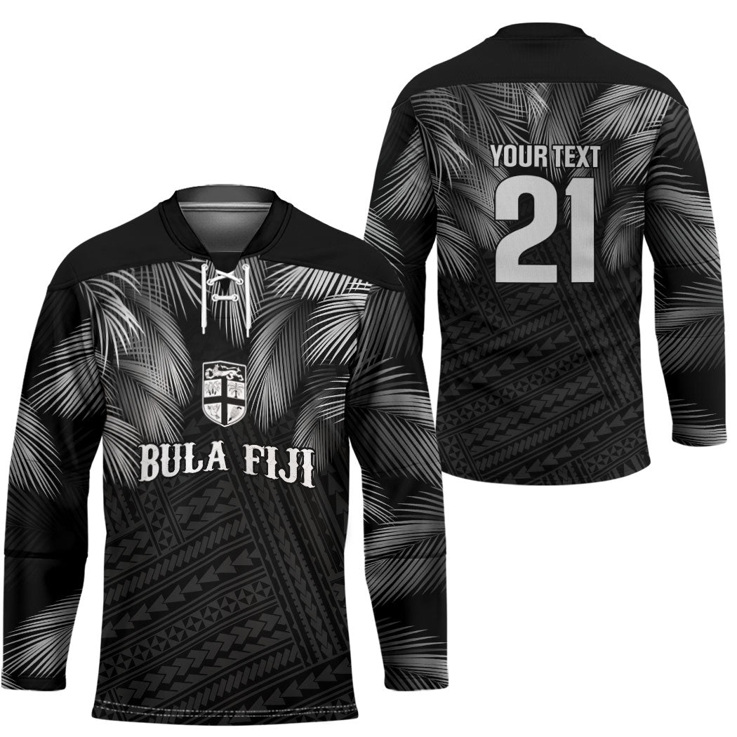 2026 Autumn Rugby Nations Fiji Custom Hockey Jersey Fijian Palm Leaf Tapa Tribal Inspired LT9 - Polynesian Pride