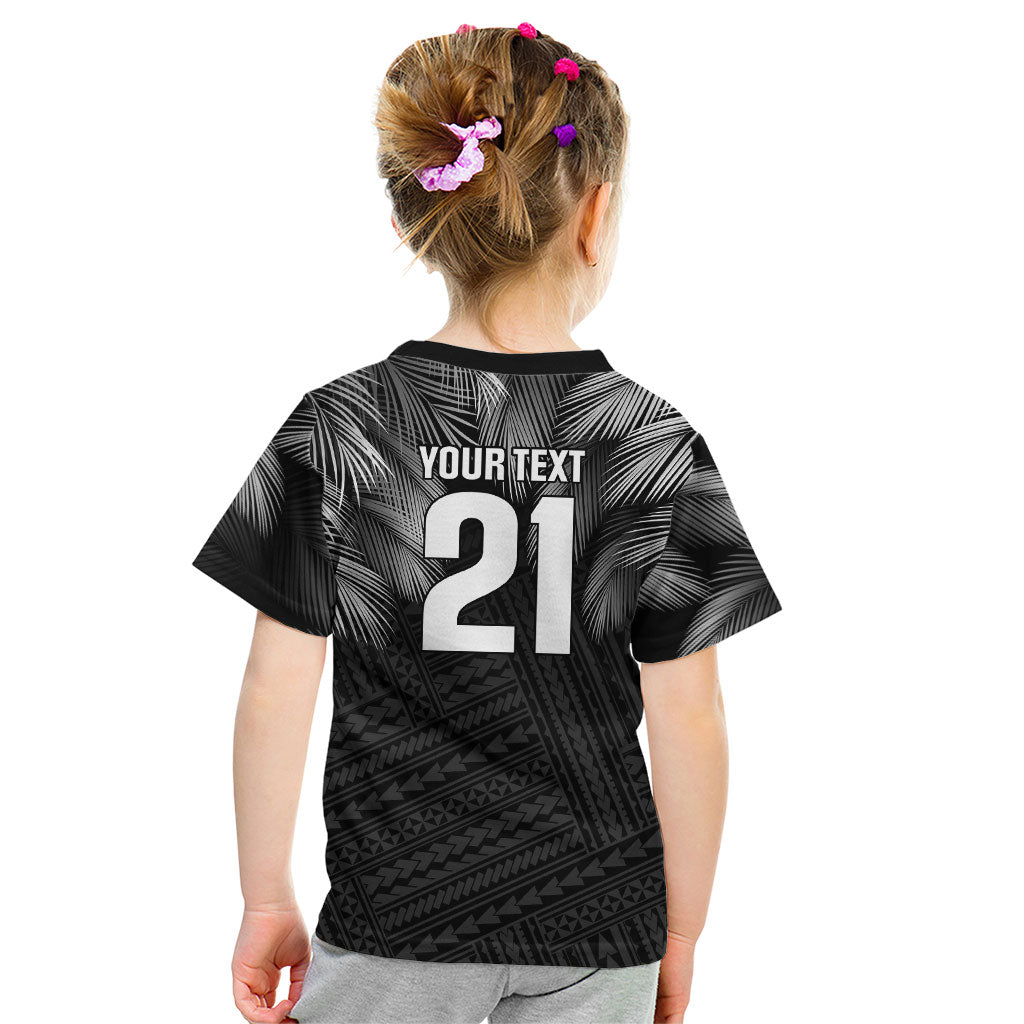 2026 Autumn Rugby Nations Fiji Custom Kid T Shirt Fijian Palm Leaf Tapa Tribal Inspired LT9 - Polynesian Pride