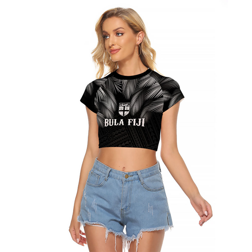 2026 Autumn Rugby Nations Fiji Custom Raglan Cropped T Shirt Fijian Palm Leaf Tapa Tribal Inspired
