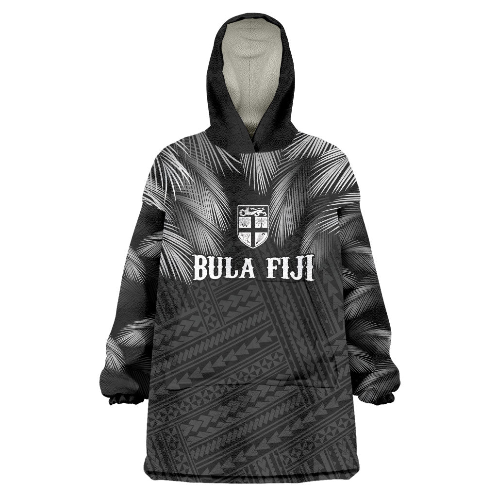 2026 Autumn Rugby Nations Fiji Custom Wearable Blanket Hoodie Fijian Palm Leaf Tapa Tribal Inspired