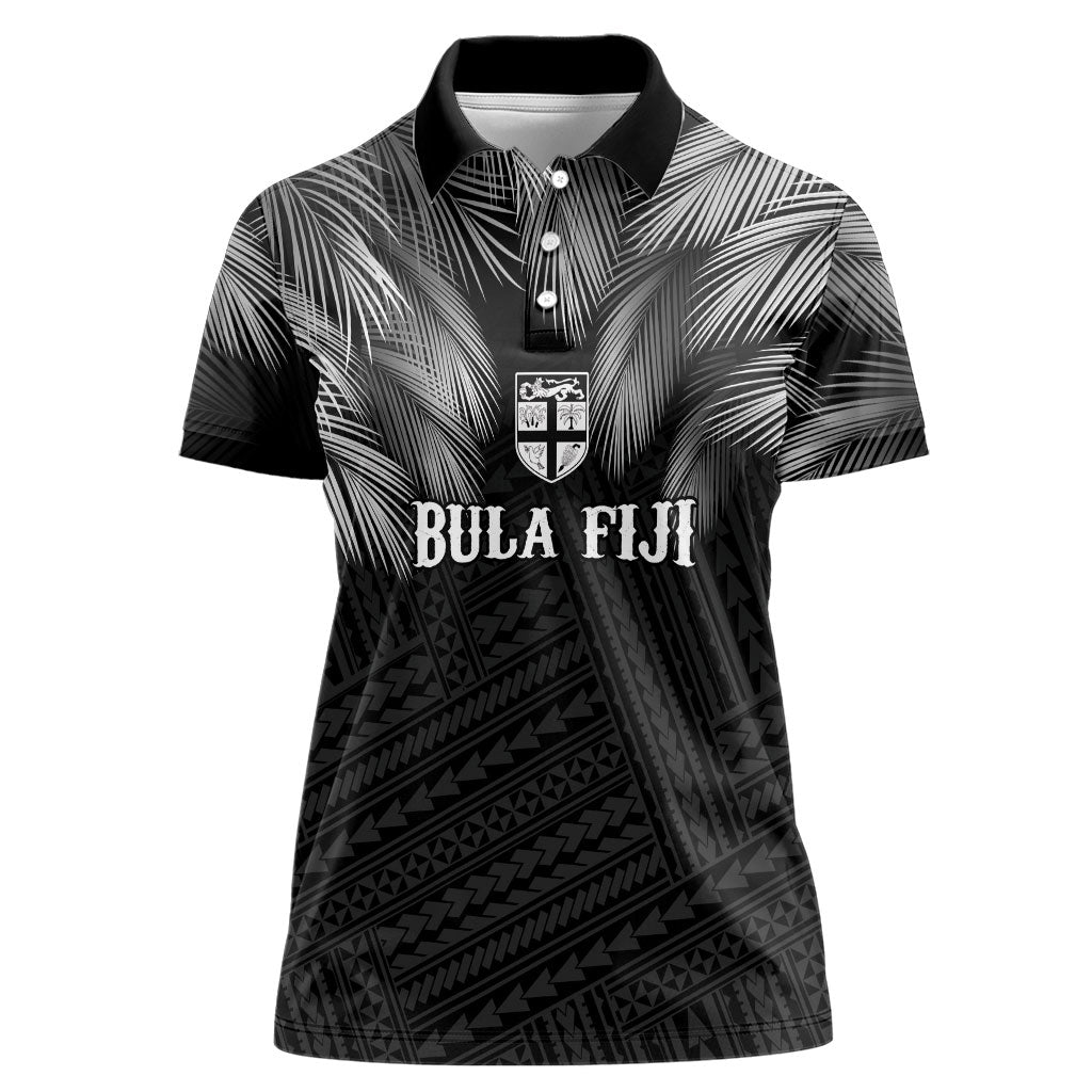 2026 Autumn Rugby Nations Fiji Custom Women Polo Shirt Fijian Palm Leaf Tapa Tribal Inspired