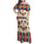 Papua Batik Motif Bird Of Paradise and Native Papuan Shield Family Matching Off Shoulder Maxi Dress and Hawaiian Shirt LT9 Mom's Dress Beige - Polynesian Pride